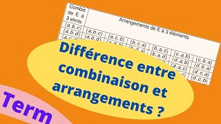 Différence entre combinaison et arrangement spécialité Mathématiques en Terminale [upl. by Ahtnamas]