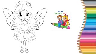 Fun for Kids How to Draw a Beautiful Fairy  How to Draw a Beautiful Fairy Step by Step [upl. by Courtund670]