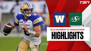 Winnipeg Blue Bombers vs Saskatchewan Roughriders  CFL HIGHLIGHTS [upl. by Dranek]