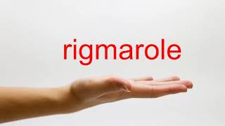 How to Pronounce rigmarole  American English [upl. by Nnadroj]