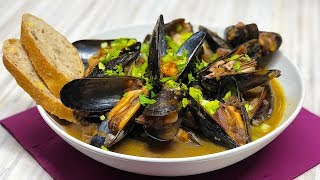 Mušle po Burgundsku na červeném víně a kořenové zelenině  Mussels on vegetables LOW CARB Recepty [upl. by Nneb419]