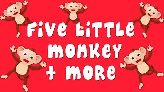 Five Little monkeys  Nursery Rhymes  Plus More [upl. by Nivac]