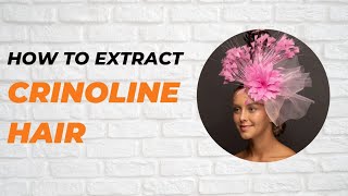 How to extract crinoline strands for embellishing fascinators [upl. by Eniluqcaj]