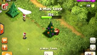 Cutting down the Xmas tree in Clash of Clans [upl. by Oetomit]