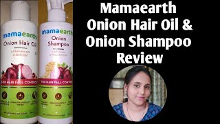 Mamaearth Onion Hair Oil amp Onion Shampoo Honest Review in Kannada  For hair fall control [upl. by Enived]