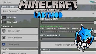 LabyMod For Minecraft PE 181  FPS Boost  Minecraft PE Bedrock Edition [upl. by Yankee756]