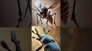 Beetle vs Mosquito vs Grasshopper bug insects shorts beetle mosquito spider [upl. by Kirshbaum971]