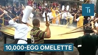 This Belgian Town Has Been Making An Enormous 10000Egg Omelette For Years [upl. by Haisoj134]