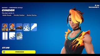 NEW BLAIR SKIN  CINDER SKIN Fortnite Item Shop 26th July 2024 [upl. by Aihseyt]