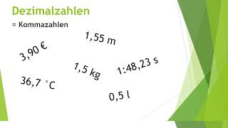 Mathe Dezimalzahlen einfach und kurz erklärt [upl. by Norahc]