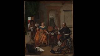 ASMRART Écoute un tableau 7  Gabriel Metsu Une fête musicale 1659 [upl. by Lanor]