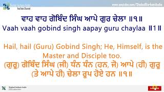 Waho Waho Gobind Singh Aape Gur Chela  Bhai Harjinder Singh Ji  Punjabi  English Lyrics amp Meaning [upl. by Belen]