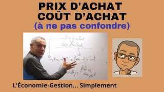 PRIX DACHAT ET COÛT DACHAT à ne pas confondre Simplement [upl. by Cerell95]