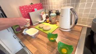 Easy poached eggs using silicone poachers [upl. by Barbra]