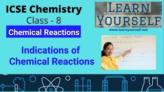 ICSE Std 8 Chemistry Indications of Chemical Reaction Chemical Reactions [upl. by Falito]