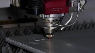 Salvagnini laser cutting L3 fiber laser on 15mm aluminium [upl. by Ibrad]