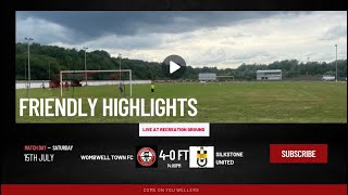 Wombwell Town Vs Silkstone United Friendly highlights 150723 [upl. by Neelac]