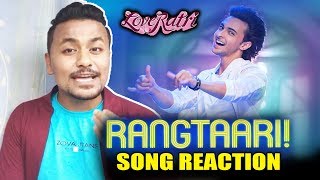 Rangtaari Song  REVIEW  REACTION  Loveratri  Aayush Sharma [upl. by Dlareme]