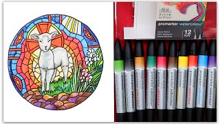 How to Use Watercolor Markers Winsor amp Newton Pro Watercolor Marker set of 12 REVIEW amp Painting [upl. by Rad]