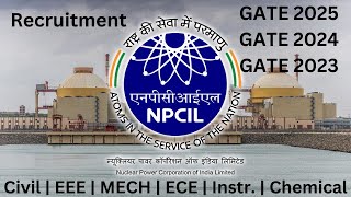 NPCIL Recruitment through GATE 2025  24  23 [upl. by Asilram]