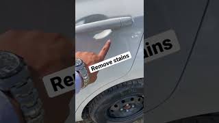 How to remove water amp rust stains from car paint 👍🏻 shorts bhaiyajigadi [upl. by Carson]