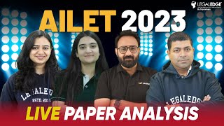 AILET 2023 Paper Solution  AILET 2023 Complete Live Paper Solving  AILET 2023 Difficulty Level [upl. by Bibeau]