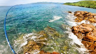 Rock Fishing❗Catching School of Tuna From The Shore [upl. by Bowie499]