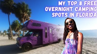 My Top 8 FREE Overnight Camping Spots in Florida  RV Life in Florida [upl. by Kotta]