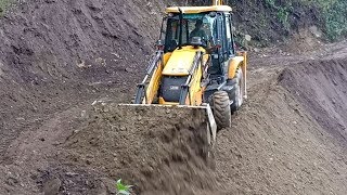 New JCB EcoeXcellence BackhoeExcellent WorkLeveling a Bend [upl. by Henrique356]