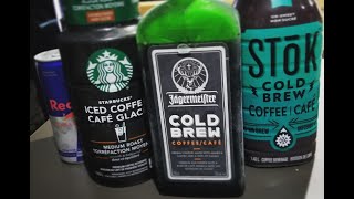 Jägermeister Cold Brew Taste Tests with various Coffee Drinks and Red Bull [upl. by Wardieu]