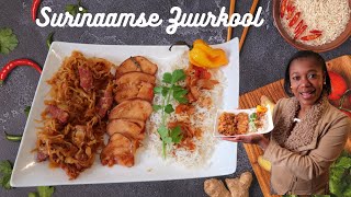 Recept Surinaamse Zuurkool  In de keuken van Sirmean [upl. by Kcirddor]