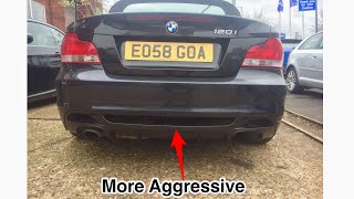 Installing BMW M Performance Quad Diffuser on 1 Series E88 E82 Convertible amp Coupe [upl. by Regor117]