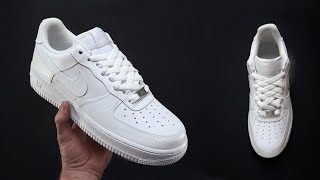 HOW TO DIAMOND LACE NIKE AIR FORCE LOW 1 LOOSE  Nike AF1 Diamond laces style [upl. by Steffi]