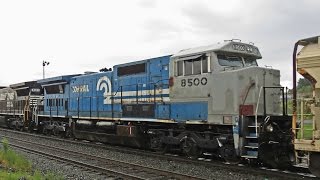 HD NS 8501 and NS 8500 Conrail Blue Dash 85s in tow on 38Q [upl. by Eduardo]