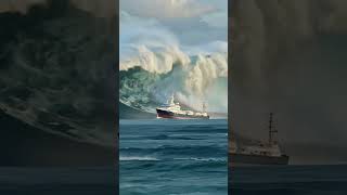 What Happens When a Gigantic Wave Hits a Ship ocean scaryocean tidalwave [upl. by Cacia]