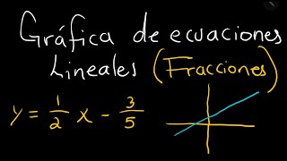 Gráfica de ecuaciones lineales con Fracciones [upl. by Siro]