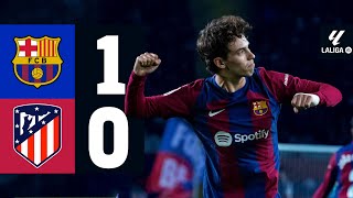 FC BARCELONA 1 vs 0 ATLETICO MADRID  LALIGA 202324 MD15 [upl. by Krystyna]