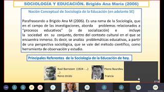 Clase 4 Sociología de la educación  Concepción sociológica de educación [upl. by Airak]