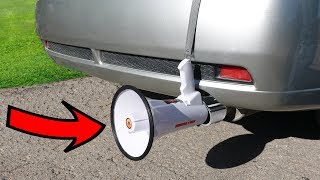 EXPERIMENT MEGAPHONE in CAR EXHAUST [upl. by Maro222]