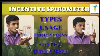 INCENTIVE SPIROMETER  TYPES USAGE INDICATIONS CONTRAINDICATIONS amp ALL OTHER DETAILS [upl. by Esenwahs]