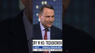 Wyjście Radosława Sikorskiego ze studia TVN [upl. by Alleuqahs]