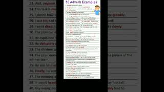 adverbsenglishgrammar 50adverbsyoutubeshorts viralvideo viral trending [upl. by Fagan42]