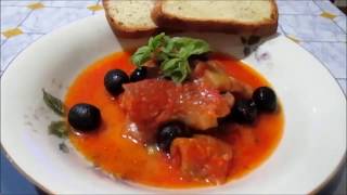 MERLUZZO CON SALSA DI POMODORO E OLIVE NERE [upl. by Harikahs374]