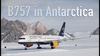 B757 landing in Antarctica [upl. by Aven]