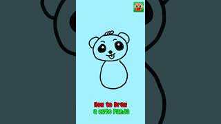 How to Draw cute Panda easy step by step art drawing [upl. by Auqinu]