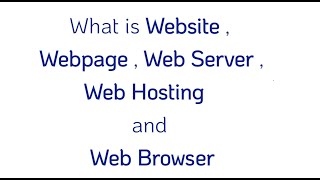 What is Webpage  Website  Web Server  Webhosting  Web Browser  Domain  Marketing Hacks Kishan [upl. by Ariday664]