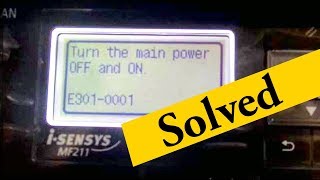 Turn the main power off and on  E3010001 Error Fixed Cannon Printer [upl. by Philps175]