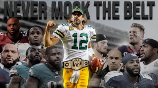 Every Time a Player has Mocked Aaron Rodgers Belt and Faced Their Inevitable Doom [upl. by Anirdnaxela58]