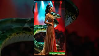 Girl dancing with Lord of the Snakes AGT fusion live agt shorts [upl. by Itaws]