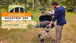 Coleman RoadTrip 285 Portable StandUp Propane Grill [upl. by Poirer]